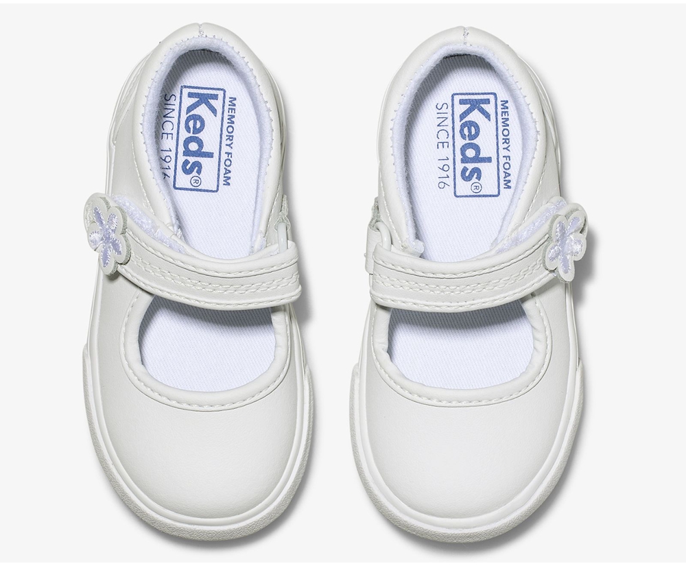 Keds Kids Slip Ons White - Ella Mary Jane - 021SRXYMH